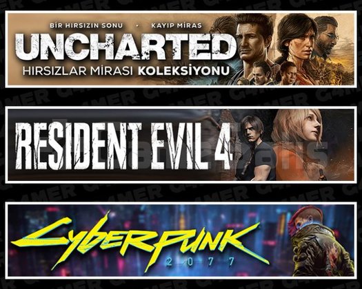 Uncharted +Resident Evil 4 +Cyberpunk 2077