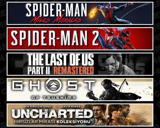 Miles +Spider 2 +TLOU2 +Tsushima +Uncharted