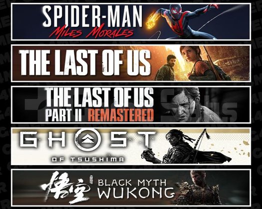 Miles +TLOU1 +2 +Tsushima +Wukong