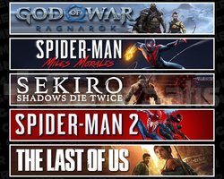 Ragnarök +Miles +Sekiro +Spider 2 +TLOU1