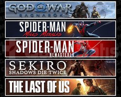 Ragnarök +Miles +Spider 1 +Sekiro +TLOU1