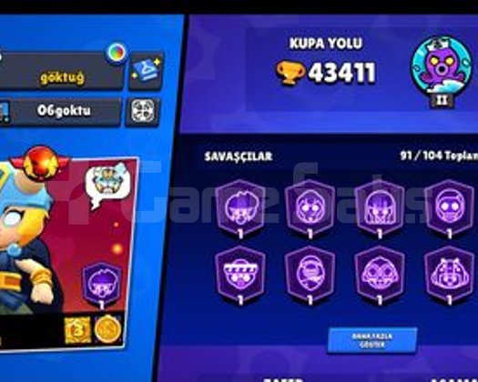 43.400 kupa eski brawl stars hesabı