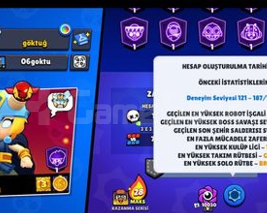 43.400 kupa eski brawl stars hesabı