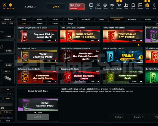 35K Materyalli 55 Seviye Zula Hesabı
