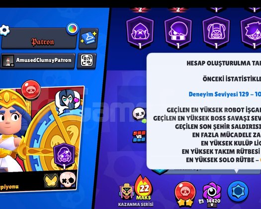 BRAWL STARS 57K KUPA HESAP SATILIK MARS  2 ŞÖHRETİ