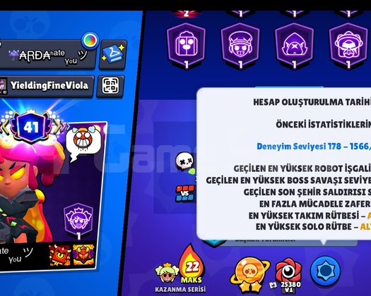 75k 291 kostüm brawl stars hesabı+40.000 mücevhe