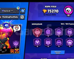 75k 291 kostüm brawl stars hesabı+40.000 mücevhe