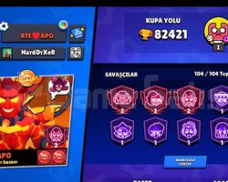 331 nadide kostümlü +82k brawl stars hesap