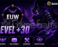 EUW I +30 LVL + DERECELİ HAZIR I ESKİ HESAP + UCUZ