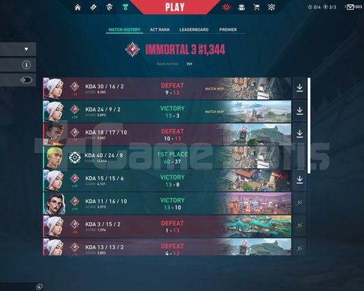 Radiant MMR immortal3 hesap
