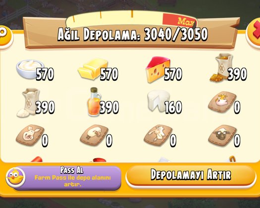 54 seviye mandıra şeker deposu
