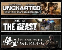 Uncharted +The Beast +Black Myth Wukong