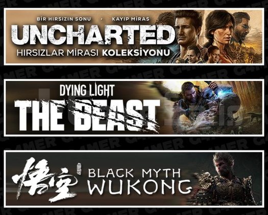 Uncharted +The Beast +Black Myth Wukong