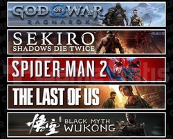 Ragnarök +Sekiro +Spider 2 +TLOU1 +Wukong