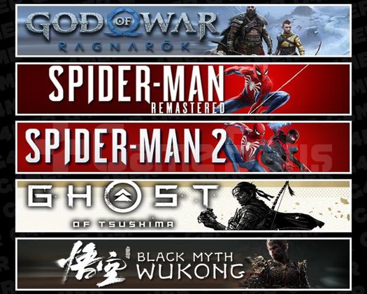 Ragnarök +Spider 1 +2 +Tsushima +Wukong