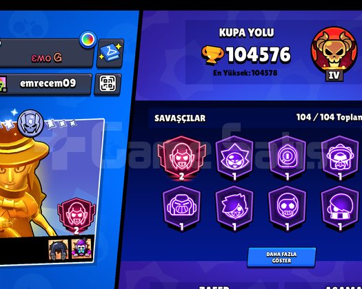 105k KUPA FULL + FULL SATILIK HESAP