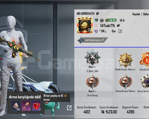 Pubg mobile güzelinden hesap