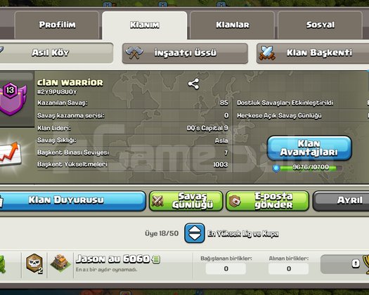 13 lvl şampiyon 2 başkent 7 güzel günlüklü
