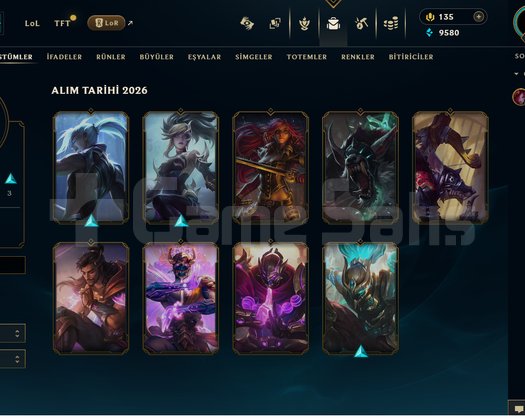 TR League Of Legends Zümrüt 4 Hesap bol kostümlü
