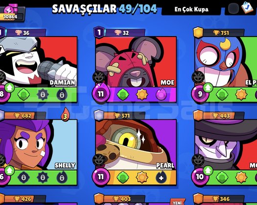 10 k kupalı brawl stars hesap