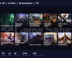 TR / 46 LVL + 14 SKİN + GOLD II + MAİL