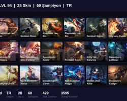 TR / 94 LVL + 28 SKİN + UNRANKED !!