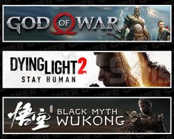 God Of War +Dying Light 2 +Black Myth Wukong