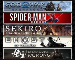 Ragnarök +Spider 1 +Sekiro +Tsushima +Wukong