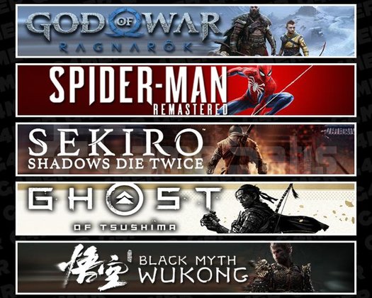 Ragnarök +Spider 1 +Sekiro +Tsushima +Wukong