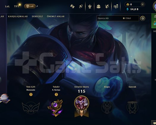Tamamen Elle kastığım Lol unranked hesap