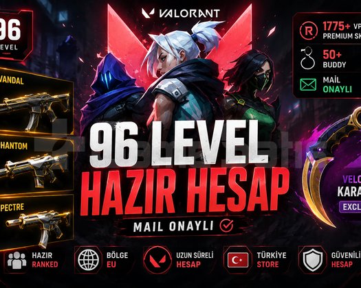 KÖKEN VANDAL + ASİL PHANTOM | 96 Lvl Karambitli TR