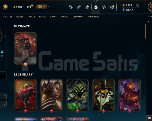 EUW | 68 SKİN | UNRANKED | 2298 RP
