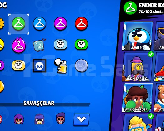 Brawl Stars 233 Kostümlü 30.6k Kupalı Hesap