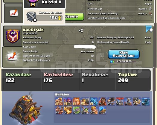 20 LEVEL | KARDEŞLİK KLANI | KRİSTAL2 | BAŞKENT 10