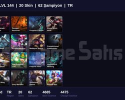 TR / 144 LVL + 20 SKİN + UNRANKED !!