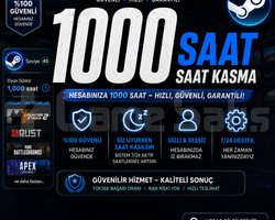 Steam Oyun Saati Kasma Hizmeti - 1000 Saat