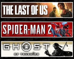 Last Of Us 1 +Spider-Man 2 +Ghost Of Tsushima