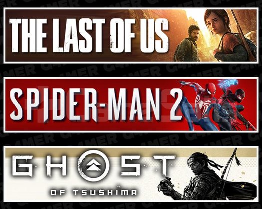 Last Of Us 1 +Spider-Man 2 +Ghost Of Tsushima