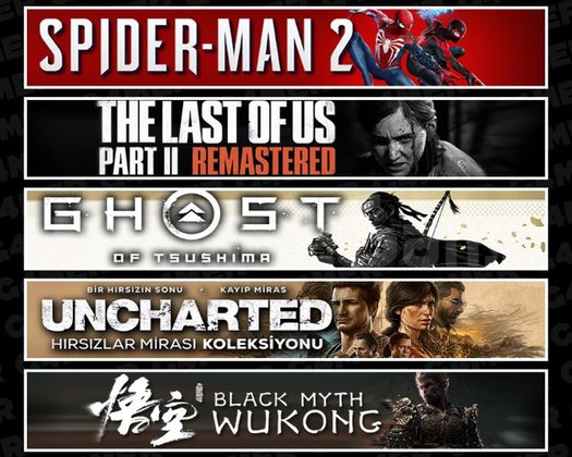 Spider 2 +TLOU2 +Tsushima +UNCH +Wukong