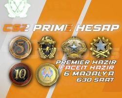 6 MADALYA 630 SAAT FACEIT + PREMIER HAZIR + 5 OYUN