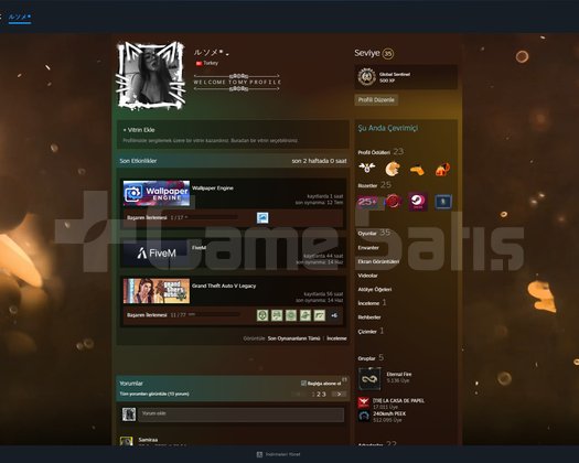 ACİLİYETTEN SATILIK STEAM HESABI