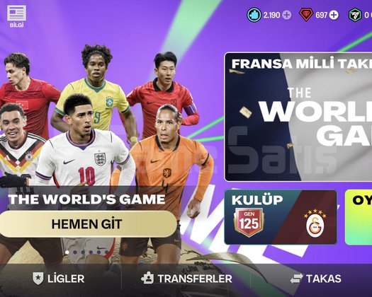 125 GEN HESAP. WORLD CUP OYUNCULARI