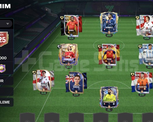 125 GEN HESAP. WORLD CUP OYUNCULARI