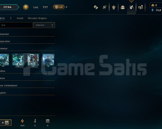 UNRANKED DERECELİ HAZIR FRESH ACC 8 SKİN 60 CHAMP