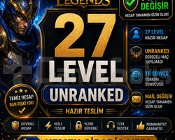 27 LEVEL LOL HESABI | UNRANKED | MAIL DEĞİŞİR |