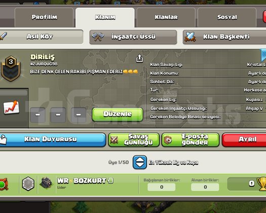 KRİSTAL 1 LİG KLAN