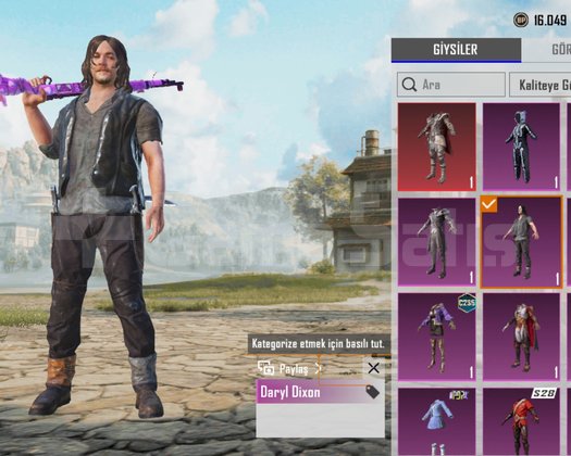 ALAN WALKER EMOJİLİ DARYL DİXON SETLİ