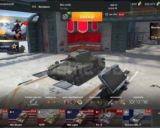 World of tanks Blitz 5 tierli 1 preli hesap