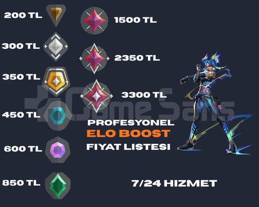 VALORANT PROFESYONEL ELO BOOST HİZMETİ