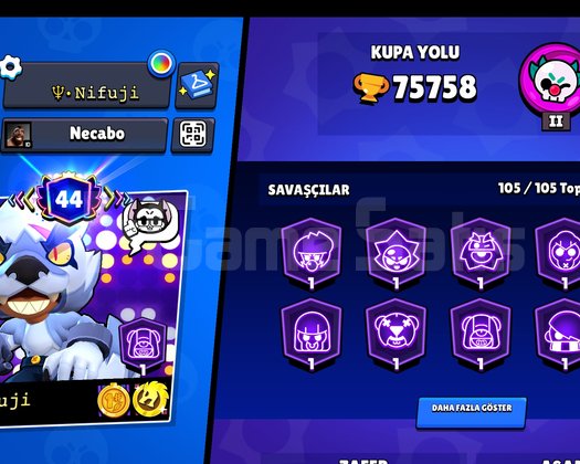 76k 403 kostümlü 105 karakterli 52 max seviye